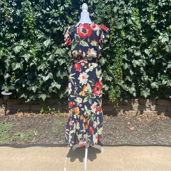 Sam Edelman Picasso V Neck Midi Dress Size 8 - Picture 5 of 7